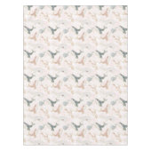 水彩赤面ピンクホエールドルフィン海シーガール テーブルクロス (正面)