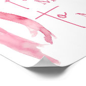 水彩赤面ピンクボウからミセスサインまで ポスター (角)