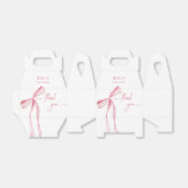 水彩赤面ピンクボウ誕生日サンキュー フェイバーボックス (折り畳みなし)