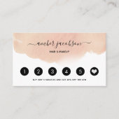 水彩赤面ピンクロイヤリティカード ロイヤリティカード (正面)