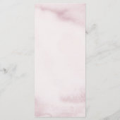 水彩赤面ピンク卒業ディナーメニューInvite メニュー (裏面)