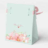 水彩赤面ピンク結婚フローラ フェイバーボックス (裏面サイド)