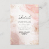 水彩赤面ピンク金ゴールドインク エンクロージャーカード (正面)