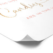 水彩赤面フローラはキャンディーの数を推測 ポスター (角)