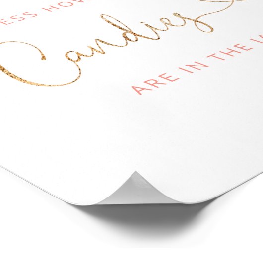 水彩赤面フローラはキャンディーの数を推測 ポスター (角)