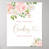 水彩赤面フローラはキャンディーの数を推測 ポスター (正面)