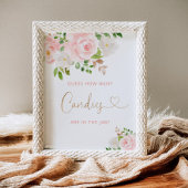 水彩赤面フローラはキャンディーの数を推測 ポスター