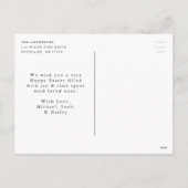 水彩赤面フローライースターフォト シーズンポストカード (裏面)