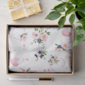 水彩赤面フローラエッフェルタワーパターン 薄葉紙 (ギフト)