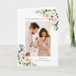 水彩赤面フローラフォトマザーズデイ シーズンカード