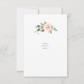 水彩赤面フローラブライダルシャワー サンキューカード (裏面)