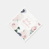 水彩赤面フローラベビーシャワー スタンダードカクテルナプキン (角)