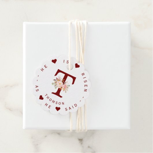 水彩赤面フローラモノグラム住所 シール フェイバータグ (インサイチュ)