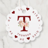 水彩赤面フローラモノグラム住所 シール フェイバータグ (裏面)