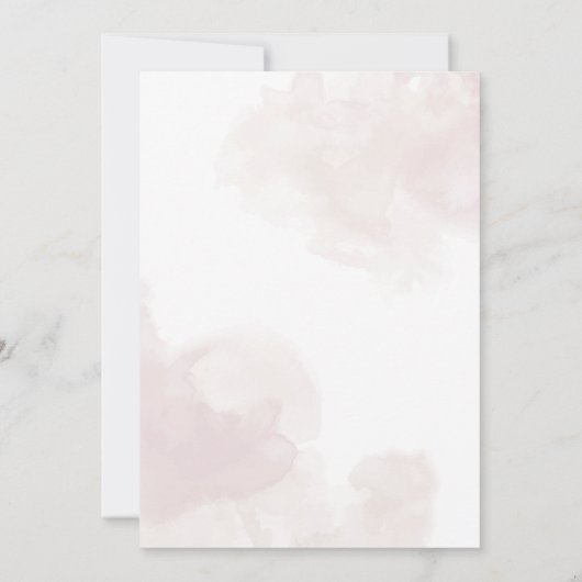 水彩赤面フローラ幾何学的エレガントな結婚式 招待状 (裏面)