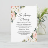 水彩赤面フローラ葬儀 招待状 (スタンド正面)