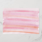 水彩赤面ブライダルパーティ 箔招待状 (裏面)