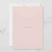 水彩赤面ムーヴピンク花ベビー散布 招待状 (裏面)