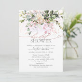 水彩赤面ユーカリブライダルシャワー 招待状 (スタンド正面)