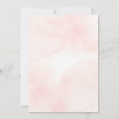 水彩赤面及び金ゴールドブライダルシャワー 招待状 (裏面)