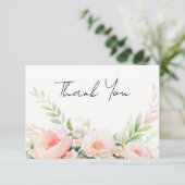 水彩赤面結婚フローラ サンキューカード (スタンド正面)