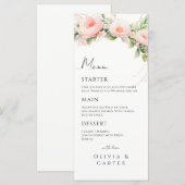 水彩赤面結婚フローラ メニュー (正面/裏面)