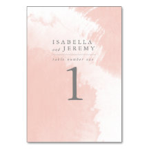 水彩赤面結婚式のテーブル番号