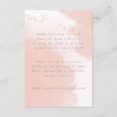 水彩赤面結婚詳細カード エンクロージャーカード (裏面)