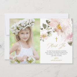 水彩赤面花第1聖餐式 サンキューカード