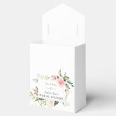 水彩赤面花金ゴールドブライダル茶パーティー フェイバーボックス (オープン)