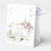 水彩赤面花金ゴールドブライダル茶パーティー フェイバーボックス (裏面サイド)