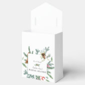 水彩赤面花金ゴールドブライダル茶パーティー フェイバーボックス (オープン)