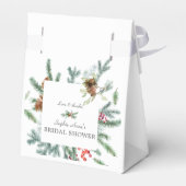 水彩赤面花金ゴールドブライダル茶パーティー フェイバーボックス (裏面サイド)