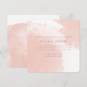 水彩赤面誕生発表 案内状 (正面/裏面)