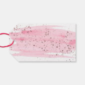 水彩赤面&バラ金ゴールド座席表メッセージカード ギフトタグ (裏面横)