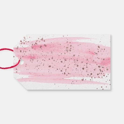 水彩赤面&バラ金ゴールド座席表メッセージカード ギフトタグ (裏面横)