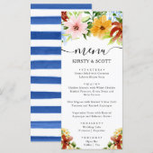 水彩赤黄青結婚花 メニュー (正面/裏面)