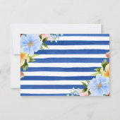 水彩赤黄青結婚花 出欠カード (裏面)