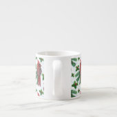 水彩赤（鳥）ショウジョウコウカンチョウ鳥 エスプレッソカップ (裏面)