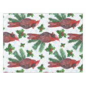 水彩赤（鳥）ショウジョウコウカンチョウ鳥 テーブルクロス (正面(横))