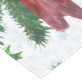 水彩赤（鳥）ショウジョウコウカンチョウ鳥 テーブルクロス (アングル)