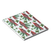 水彩赤（鳥）ショウジョウコウカンチョウ鳥 ノートパッド (アングル)