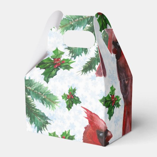 水彩赤（鳥）ショウジョウコウカンチョウ鳥 フェイバーボックス (正面サイド)