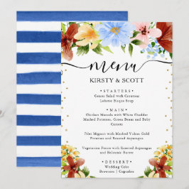 水彩赤、黄、青結婚の花 メニュー