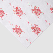 水彩赤Chinoiserieオーナメントクリスマス 薄葉紙 (詳細)