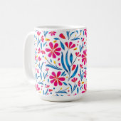 水彩起毛花模様 コーヒーマグカップ (正面左)