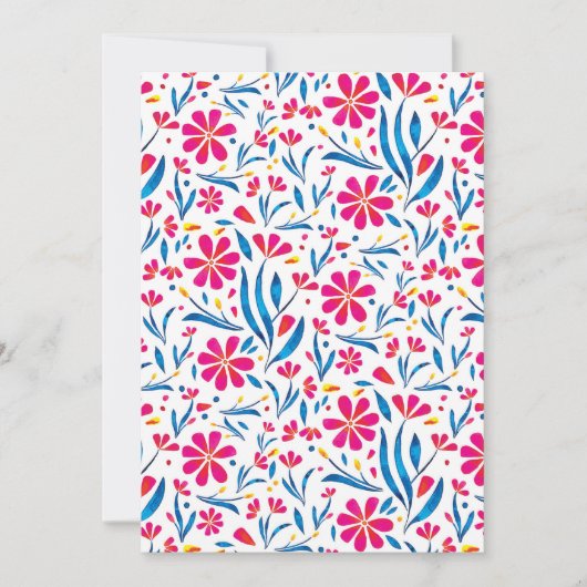 水彩起毛花模様 シーズンカード (正面)