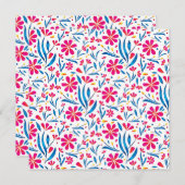 水彩起毛花模様 シーズンカード (正面/裏面)