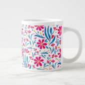 水彩起毛花模様 ジャンボコーヒーマグカップ (右)