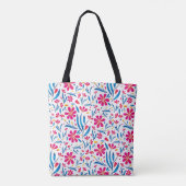 水彩起毛花模様 トートバッグ (裏面)